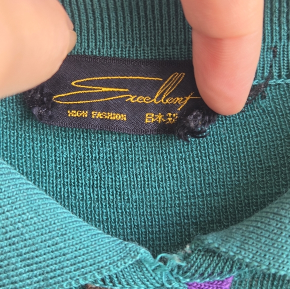 Vintage Green Top Size M - Picture 3 of 5